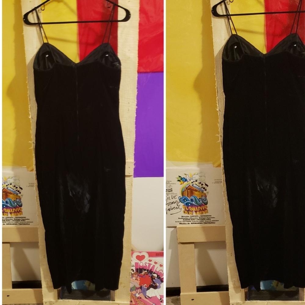 Sleek velvety evening dress - Picture 2 of 4